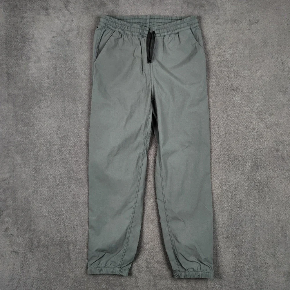 Patagonia Quandary Pants Kids Large 12 Forge Gray Drawstring Ankle Zip Hiking